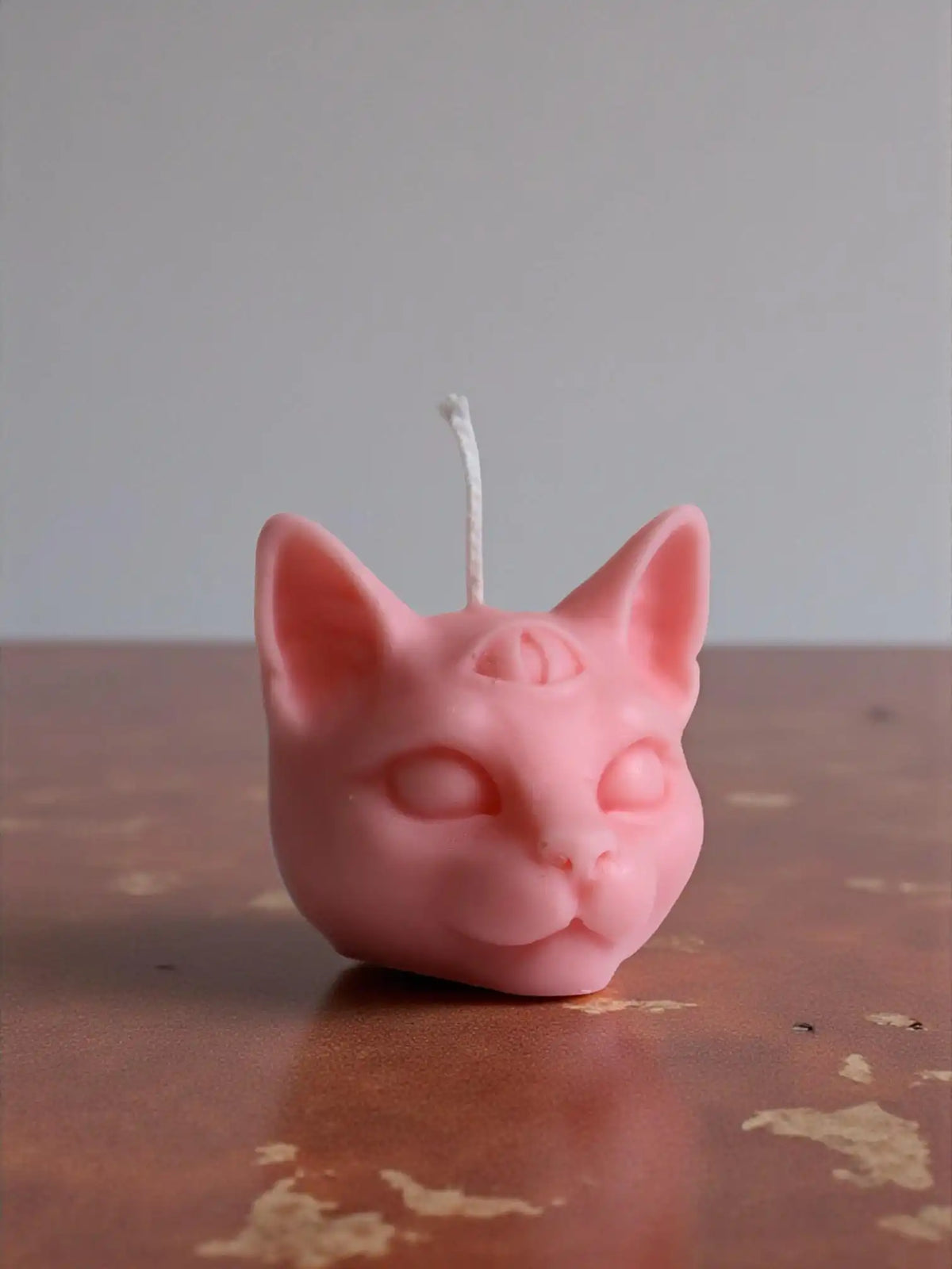 Mystical Cat's Head Candle 2.75x3 inches
