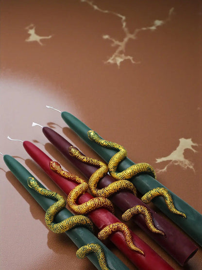 Snake Taper Candles 9.5x1 inches