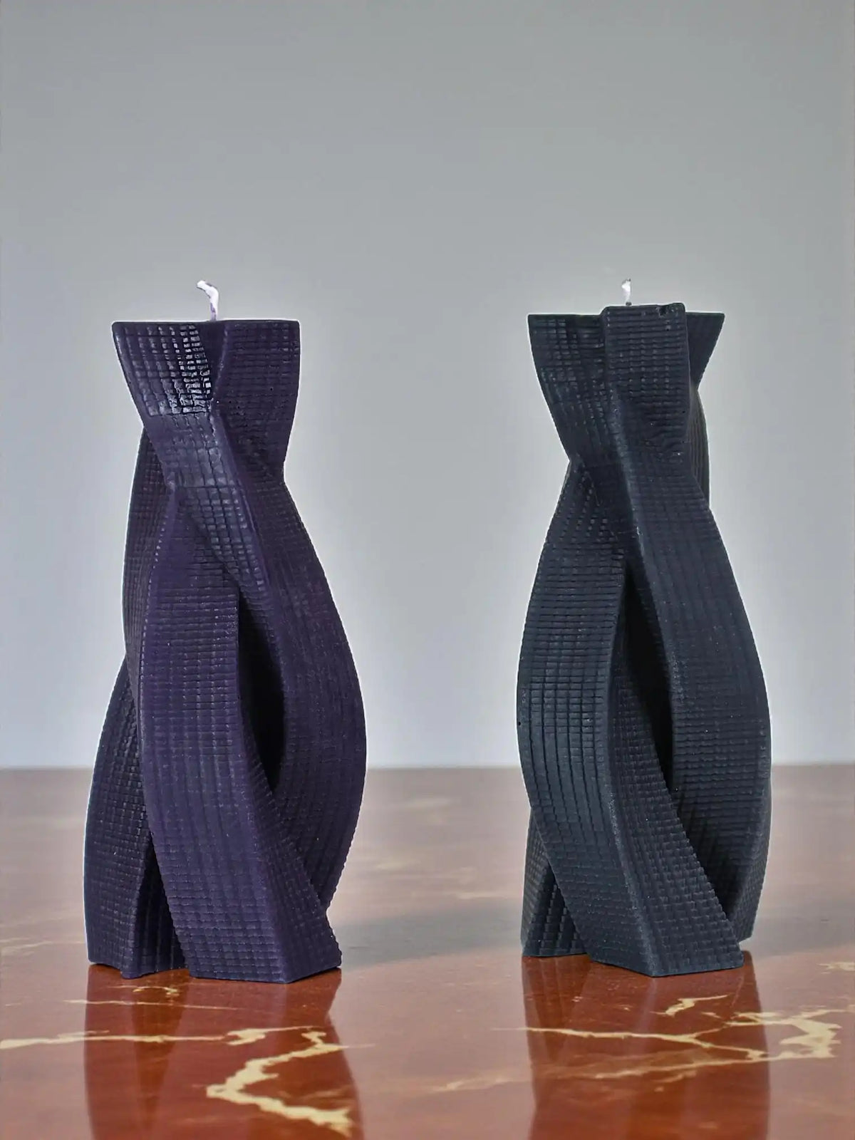 Twisted Pillar Swirl Candle 6.5x2.5 inches