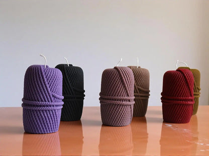 Knitting Yarn Candle 4.5x2 inches