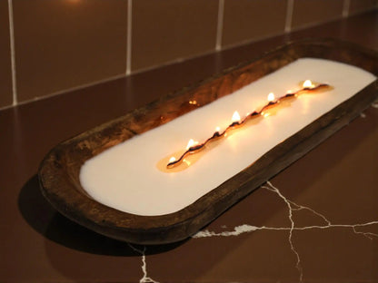 Huge Wooden Dough Bowl Candle 2x19.5 inches 28 fl.oz
