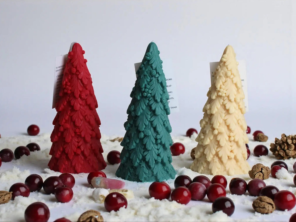 Large Christmas Tree Candle 7x3 inches