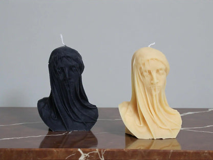 Veiled Lady Candle 4.5x3.5 inches