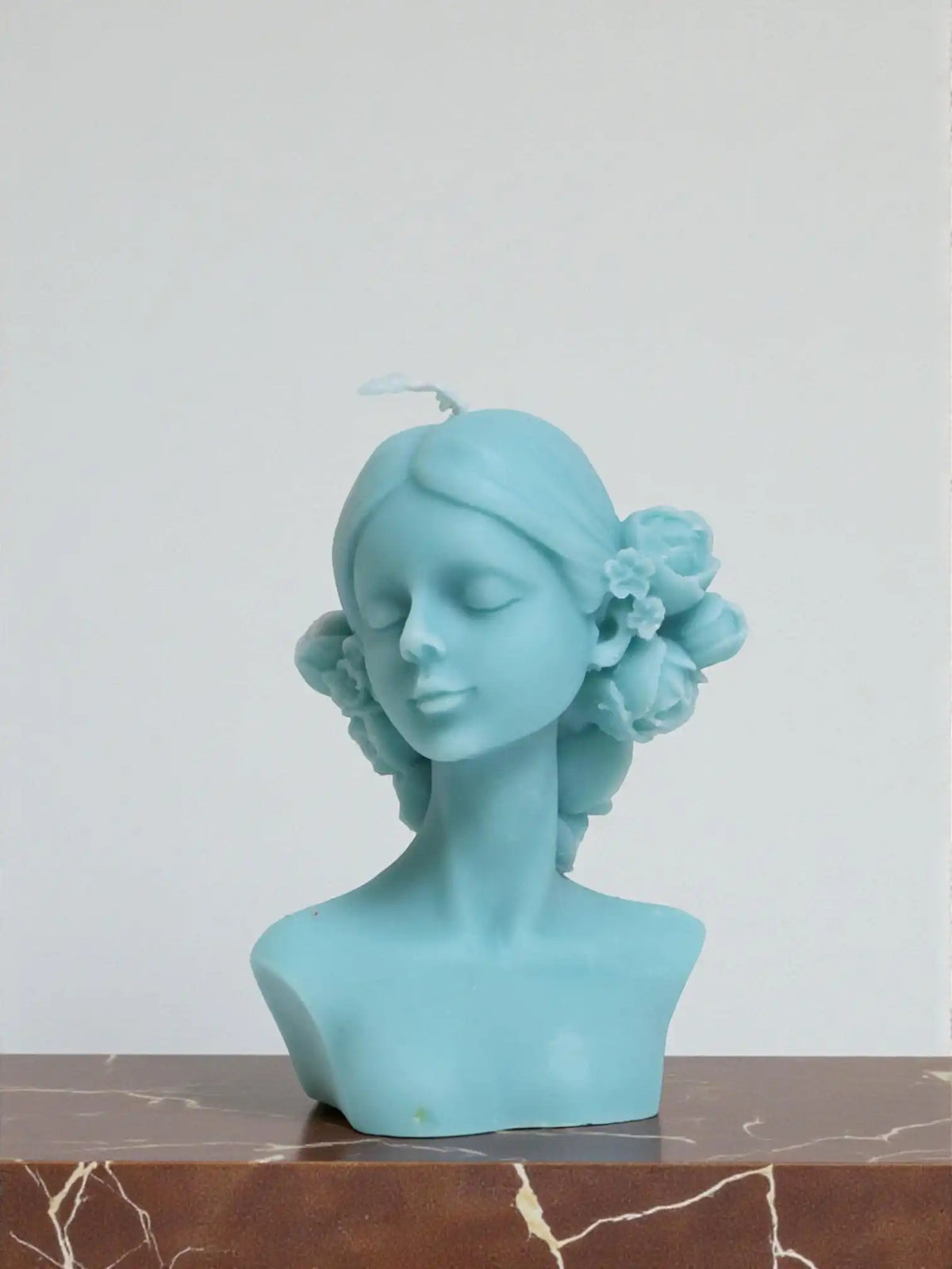 Small Lady with Flowers Candle 4x2.5 inches