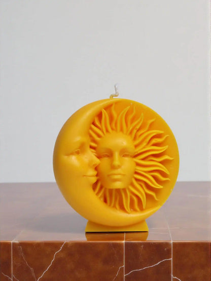 Sun and Moon Candle 4x3.5 inches