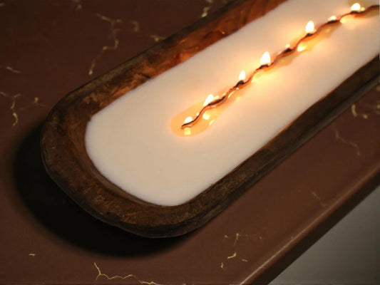 Huge Wooden Dough Bowl Candle 2x19.5 inches 28 fl.oz