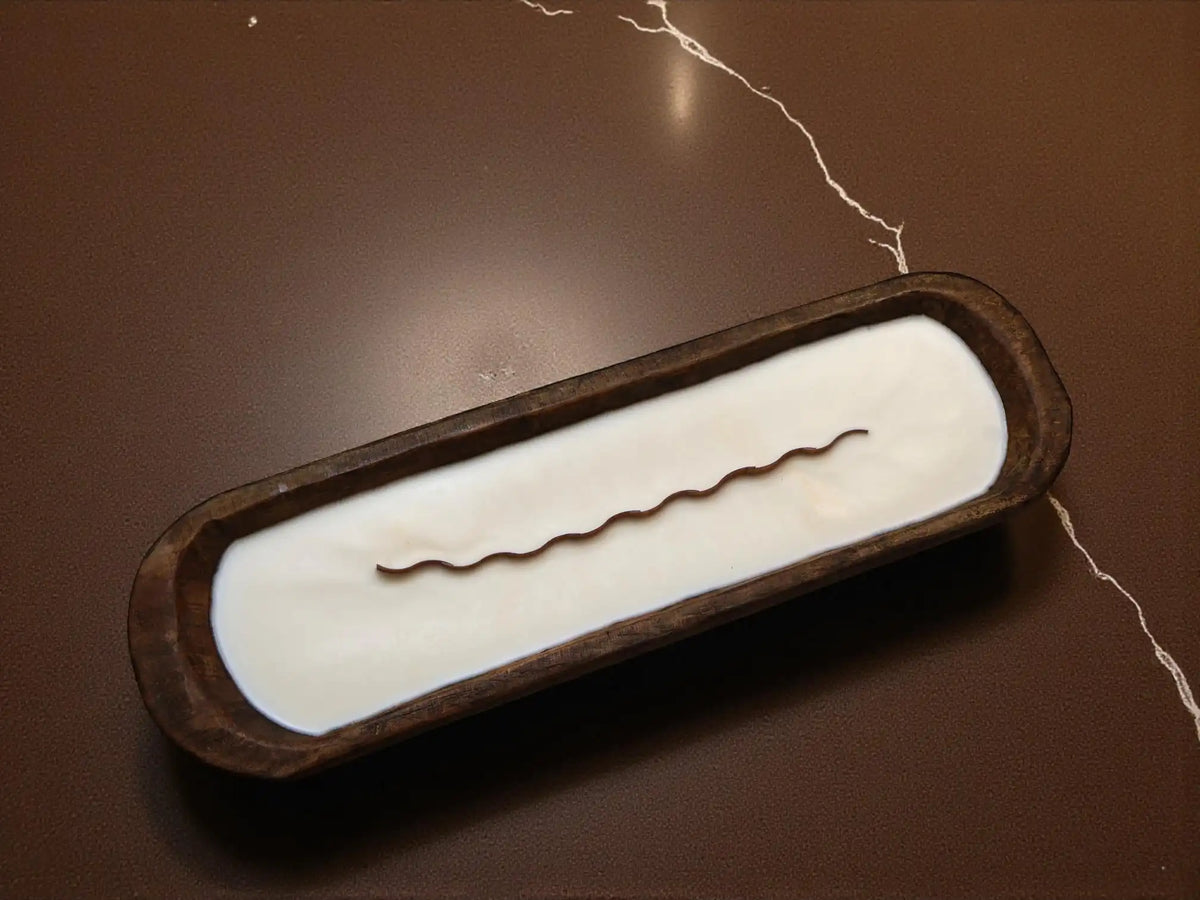 Huge Wooden Dough Bowl Candle 2x19.5 inches 28 fl.oz