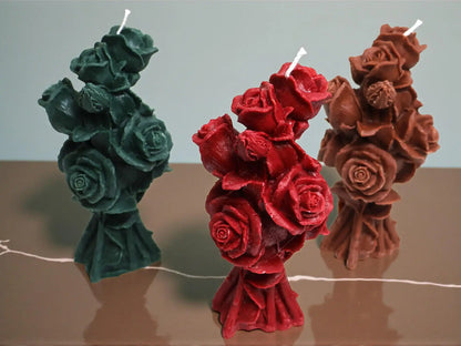 Rose Bouquet Candle 7.5x3.5 inches