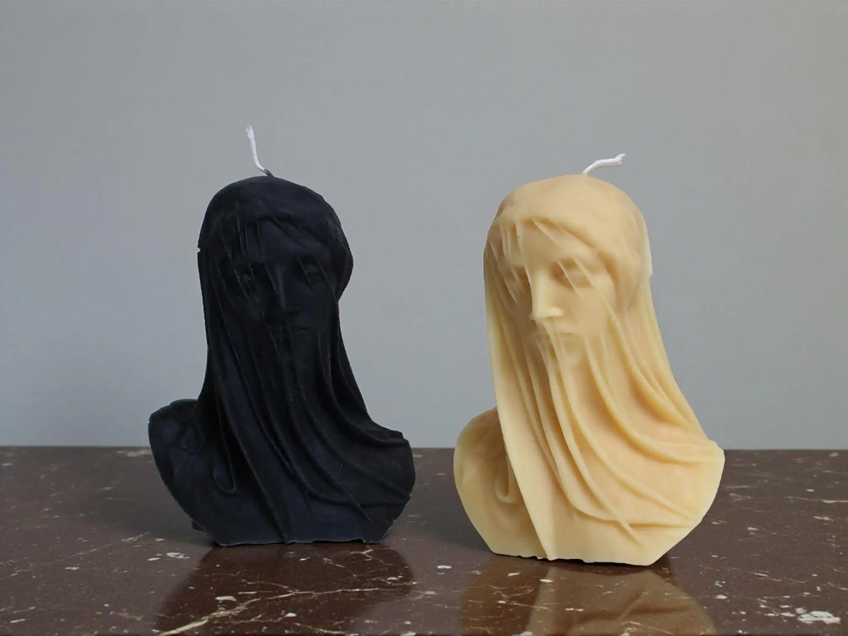 Veiled Lady Candle 4.5x3.5 inches