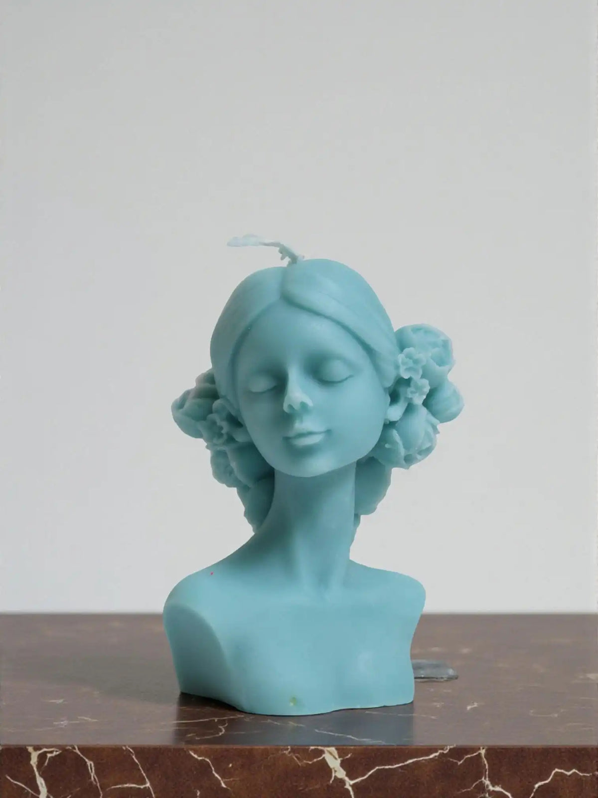 Small Lady with Flowers Candle 4x2.5 inches