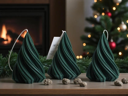Wavy Tree Candle 5.5x4 inches