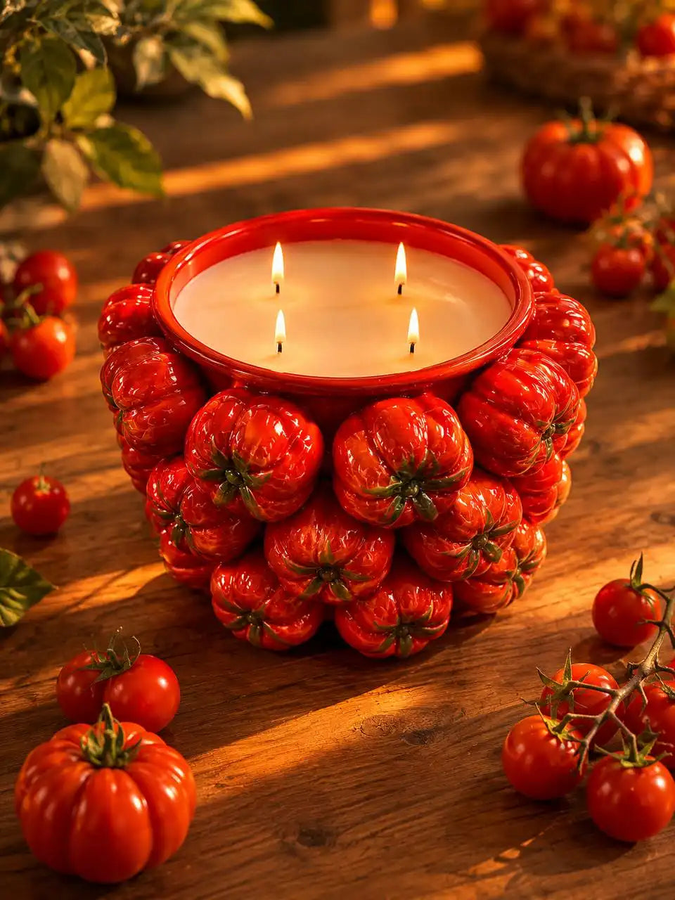 Huge Tomato Candle Bowl 7.5x10 inches 135 fl.oz